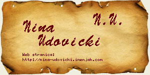 Nina Udovički vizit kartica